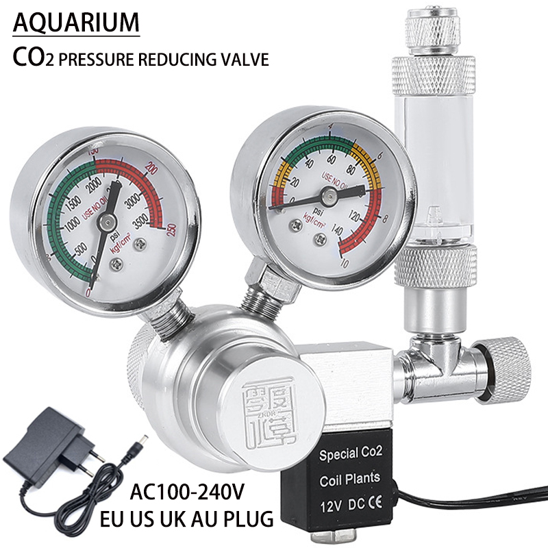 Co2 Regulator Dual Stage - Fish tank co2 pressure reducing valve