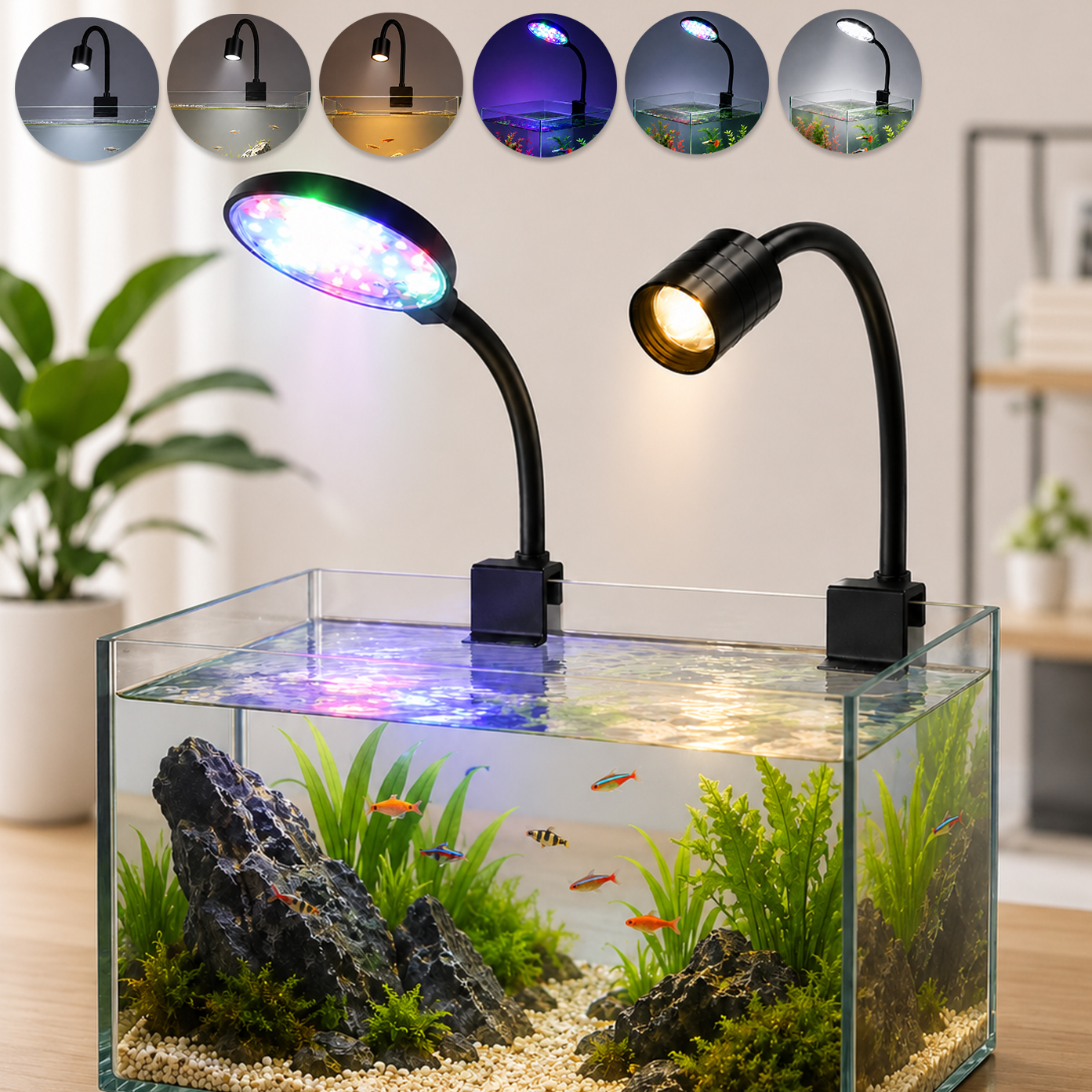 Planted Aquarium Pendant Light - USB LED Aquarium Light Lighting plants