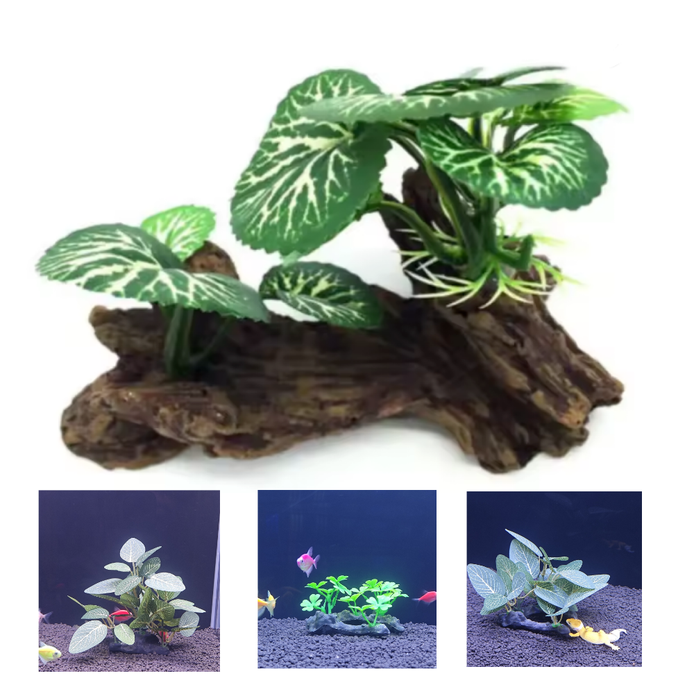 Aquarium Planted Tree - Aquarium simulation plant Plastic Artificial Turtle