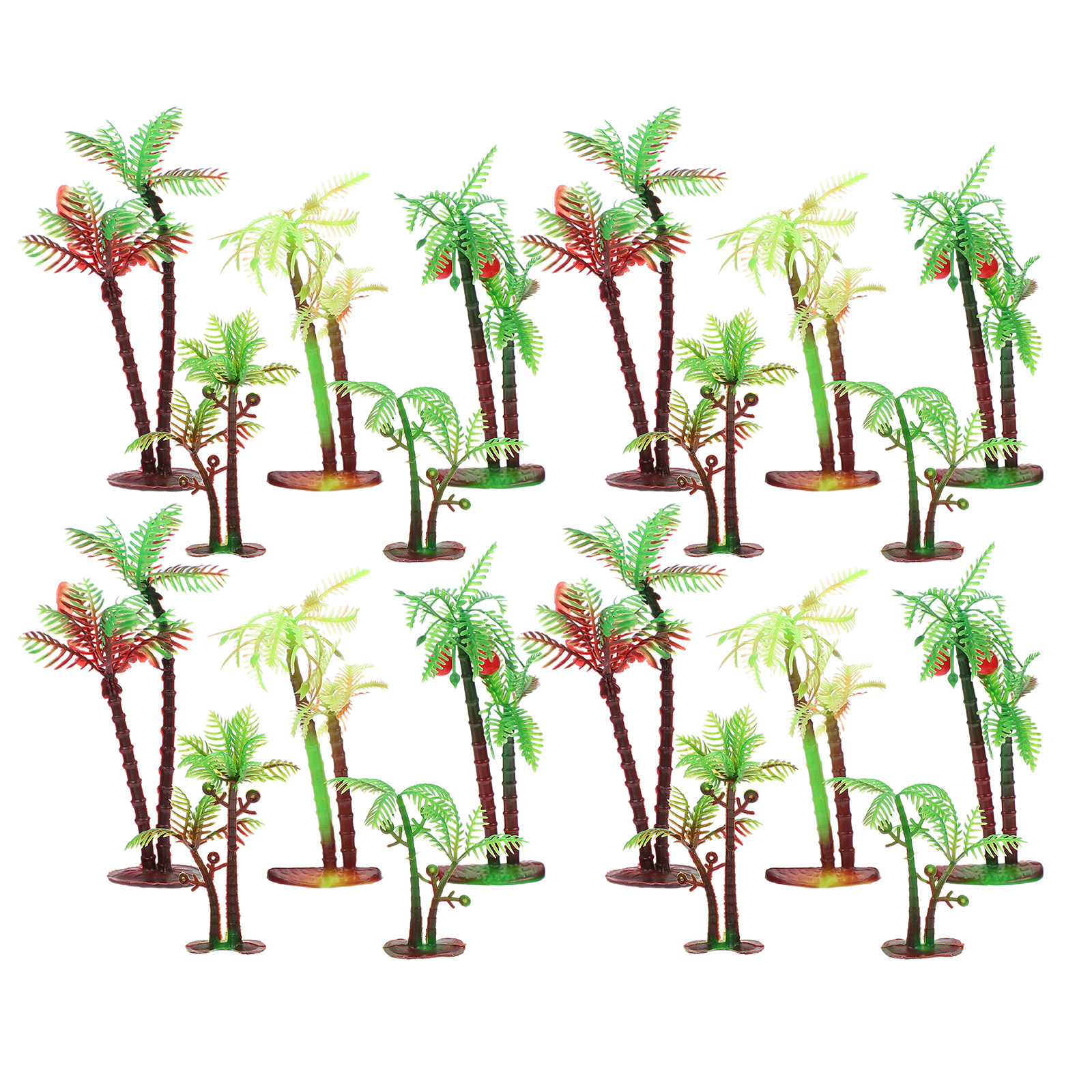 Aquarium Planted Tree - 100Pcs Aquarium Adornment Artificial Coconut Tree