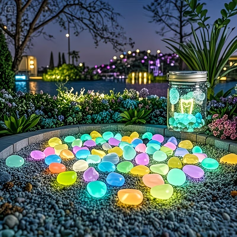300PCS Luminous Pebble Set,0.9 - Aquarium For Planted Tank 评论和价格