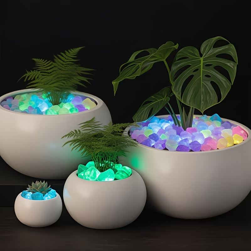 300PCS Luminous Pebble Set,0.9 - Aquarium For Planted Tank 评论和价格
