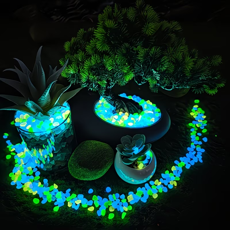 300PCS Luminous Pebble Set,0.9 - Aquarium For Planted Tank 评论和价格