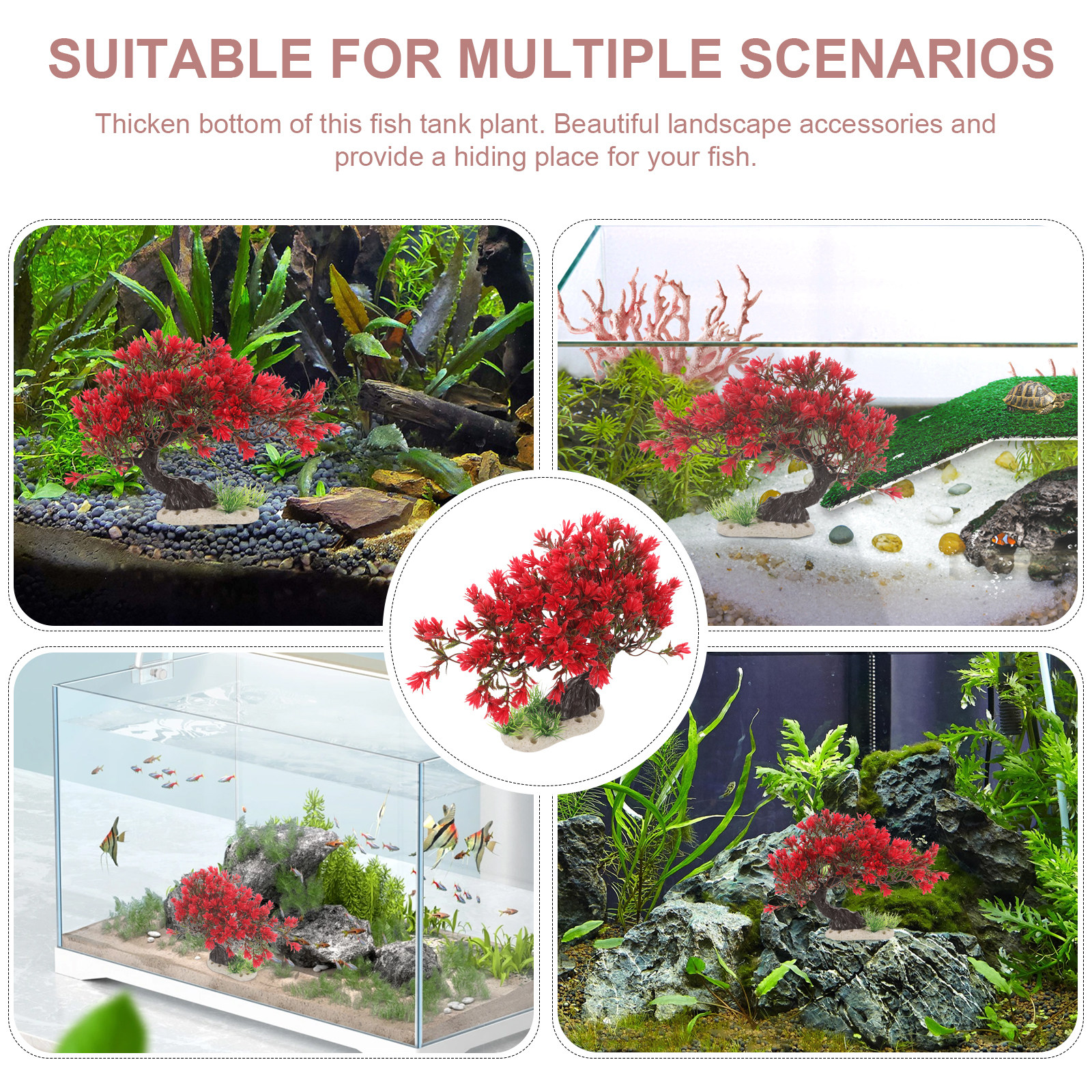 Artificial Fish Tank Small Pla - Aquarium Planted Tree 评论和价格