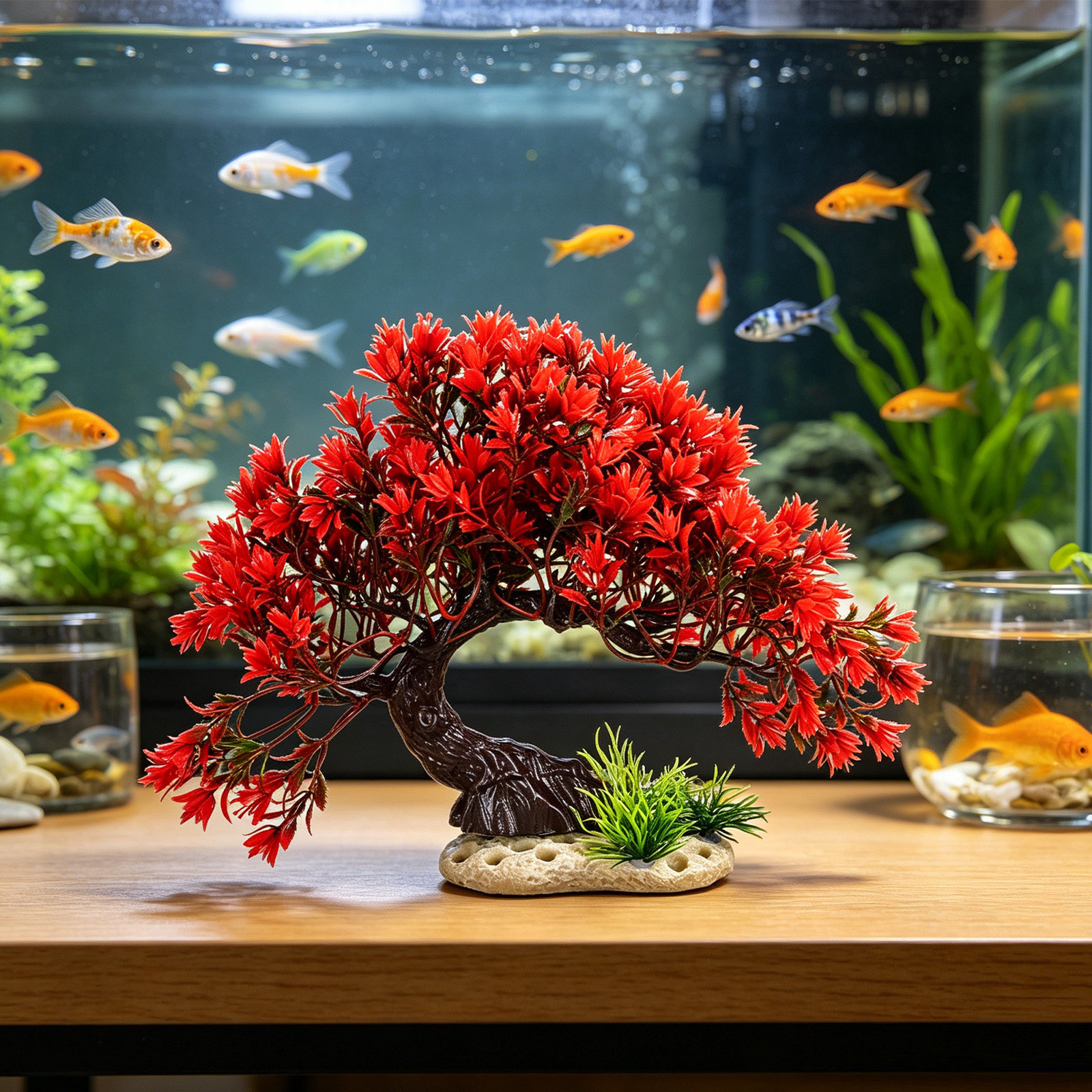 Artificial Fish Tank Small Pla - Aquarium Planted Tree 评论和价格