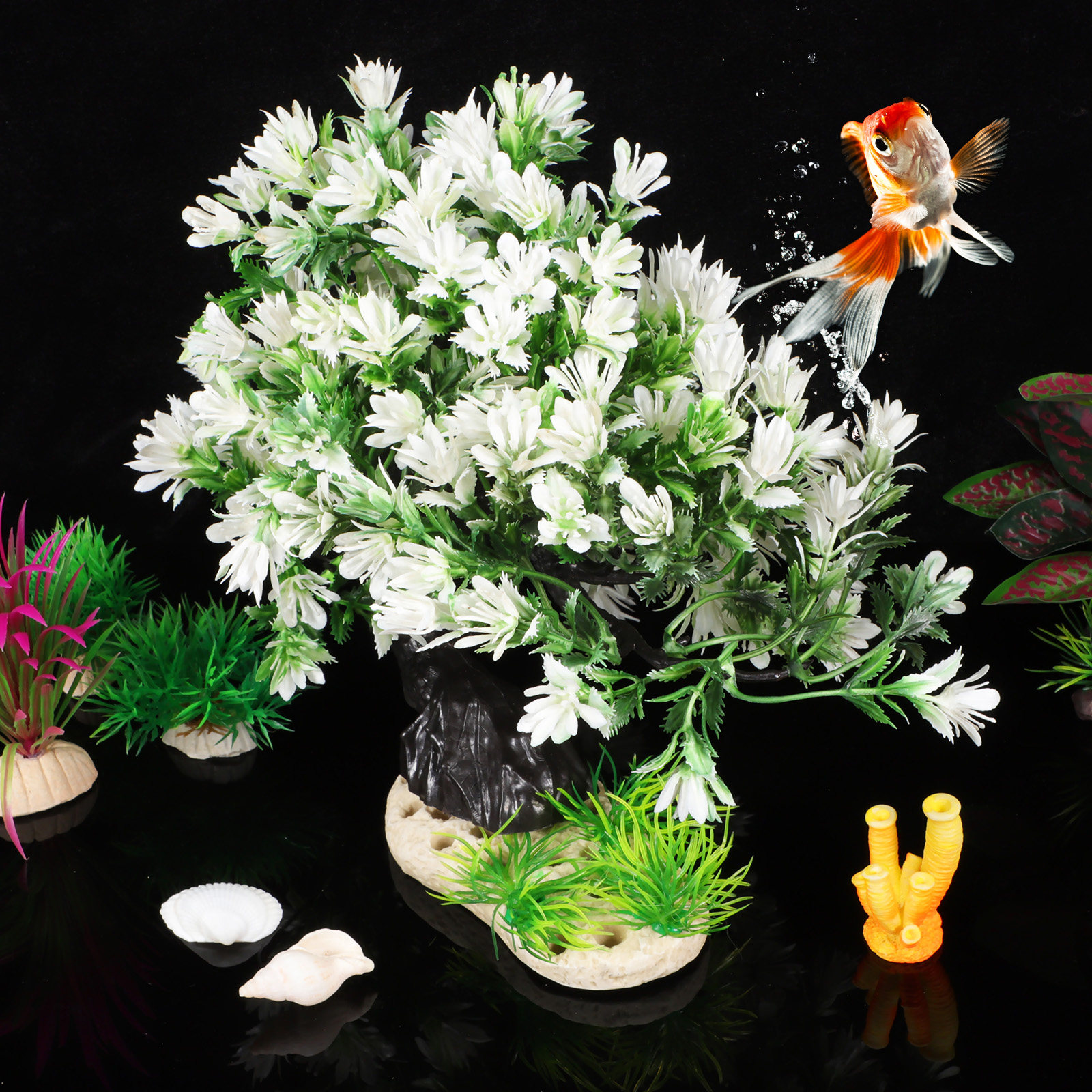 Artificial Aquarium Plants Pla - Aquarium Planted Tree 评论和价格