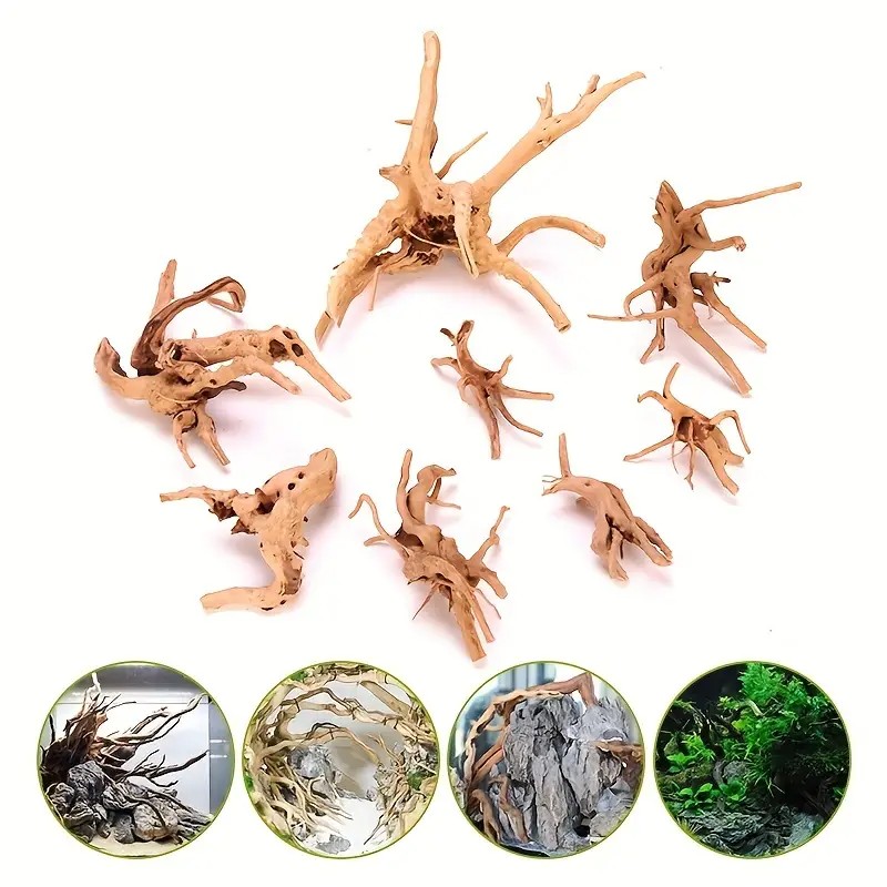 7-26CM 4 Sizes Driftwood Cucko - Aquarium Planted Tree 评论和价格