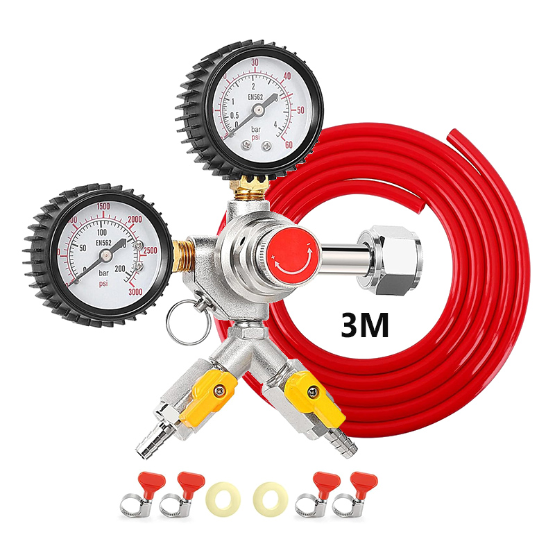 Y-Shaped Co2 Regulator with 3M - Co2 Regulator Dual Stage 评论和价格