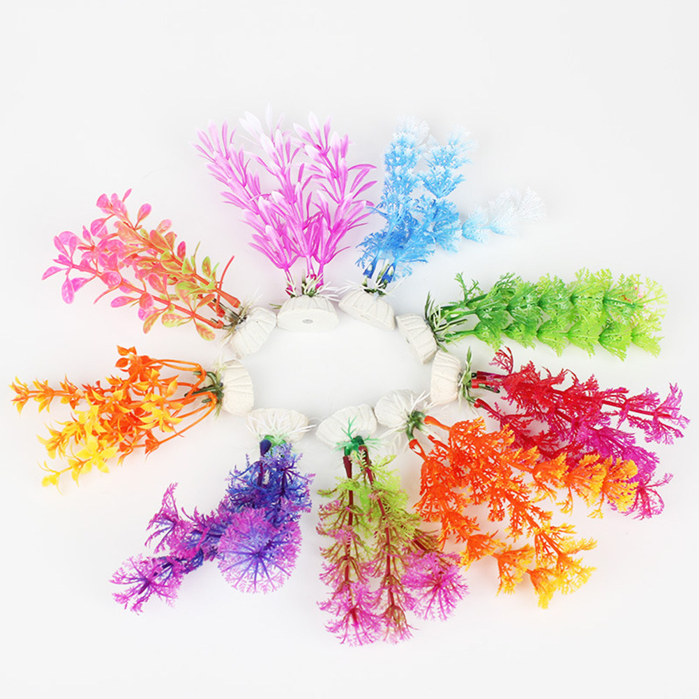 16Pcs Aquarium Artificial Wate - Planted Aquarium Yellow Water 评论和价格