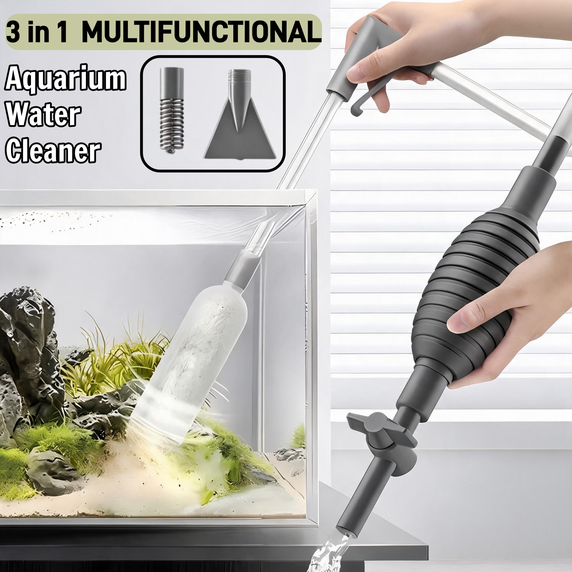 Durable Aquarium Suction Pump  - Planted Aquarium Cleaning Kit 评论和价格
