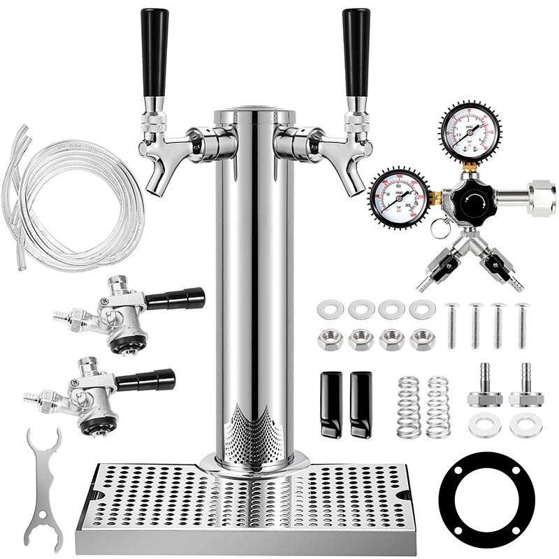 Dual-Faucet Beer Tower,Craft B - Co2 Regulator Dual Stage 评论和价格
