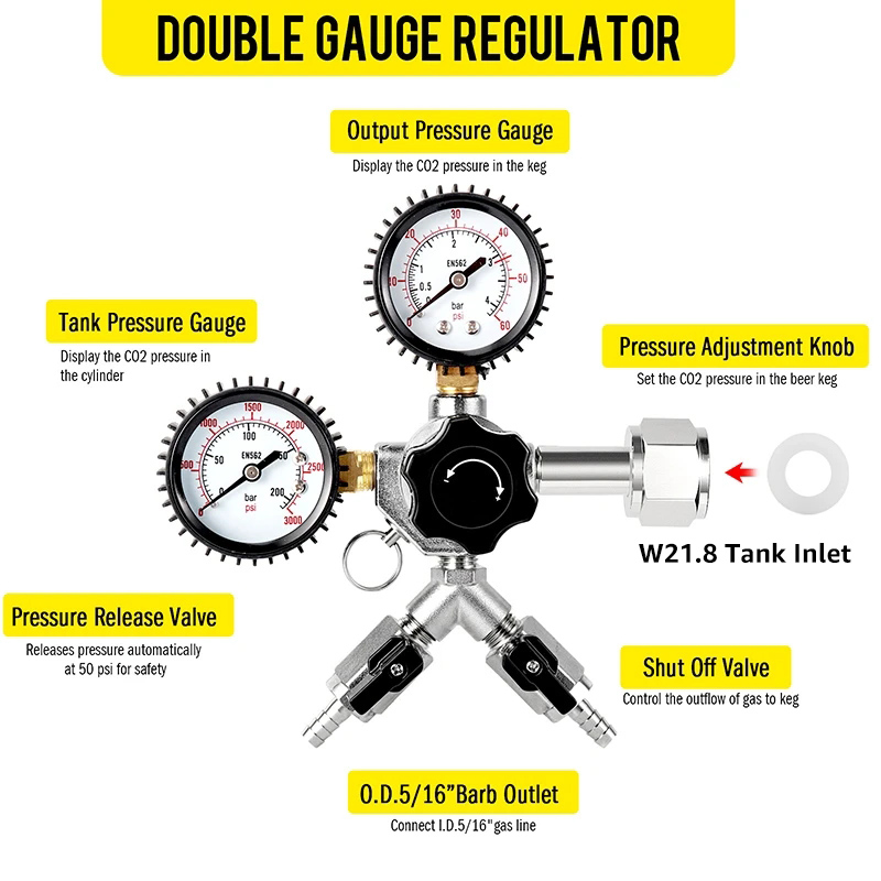 Dual-Faucet Beer Tower,Craft B - Co2 Regulator Dual Stage 评论和价格