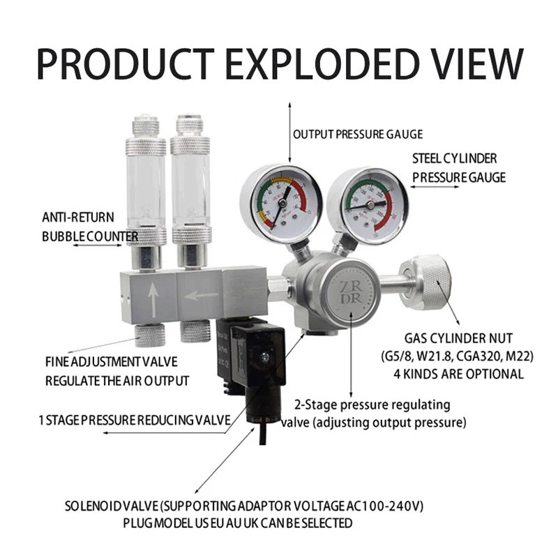 Aquarium CO2 regulator CO2 pre - Co2 Regulator Dual Stage 评论和价格