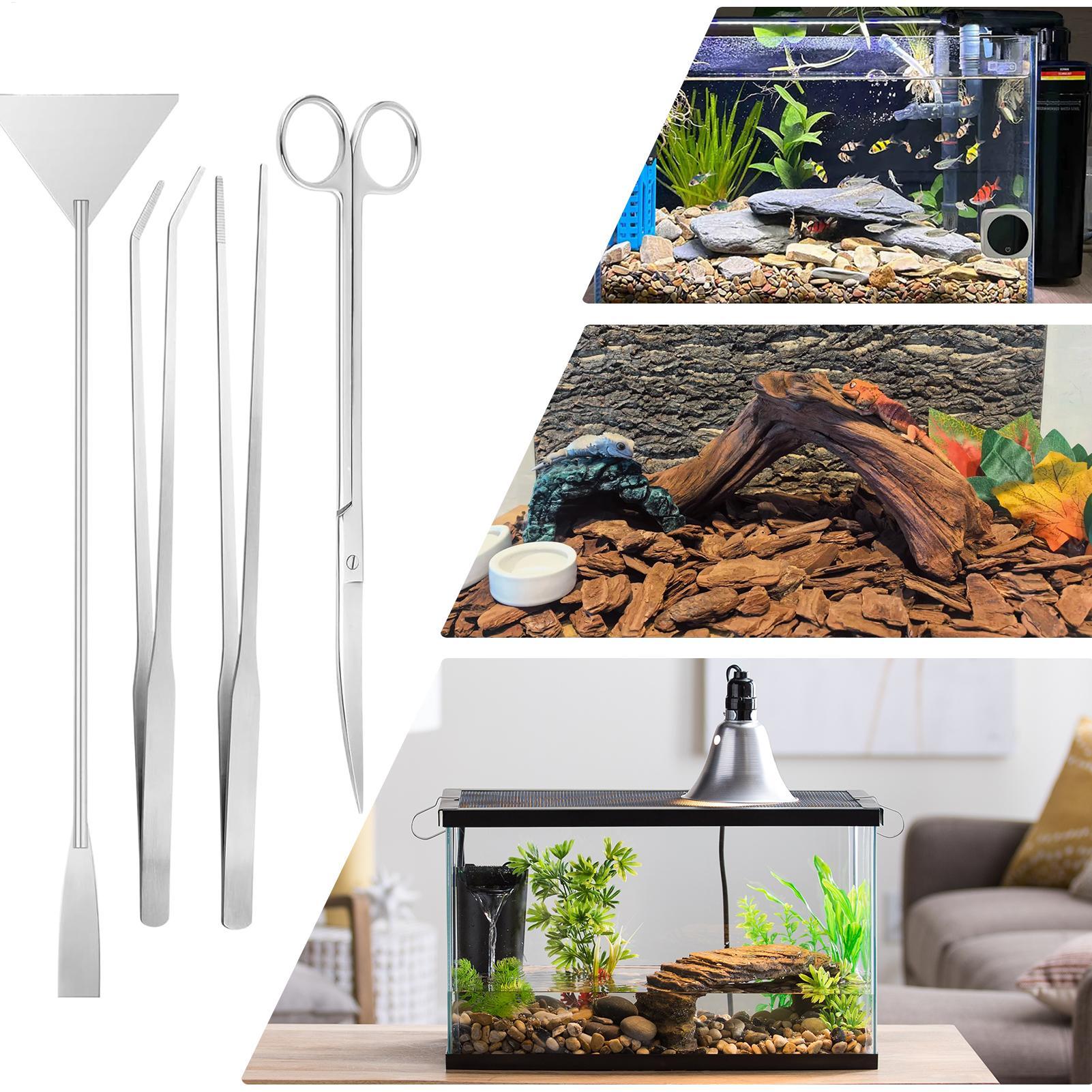 4pcs Aquarium Tool Kit Stainle - Planted Aquarium Cleaning Kit 评论和价格