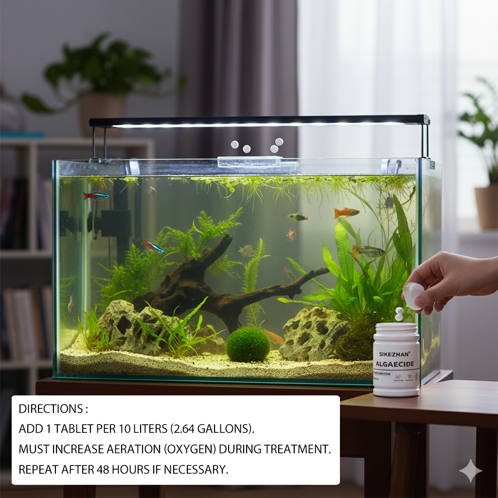 Fish Tank Algaecide Tablets，Cl - Planted Aquarium Algae Control 评论和价格