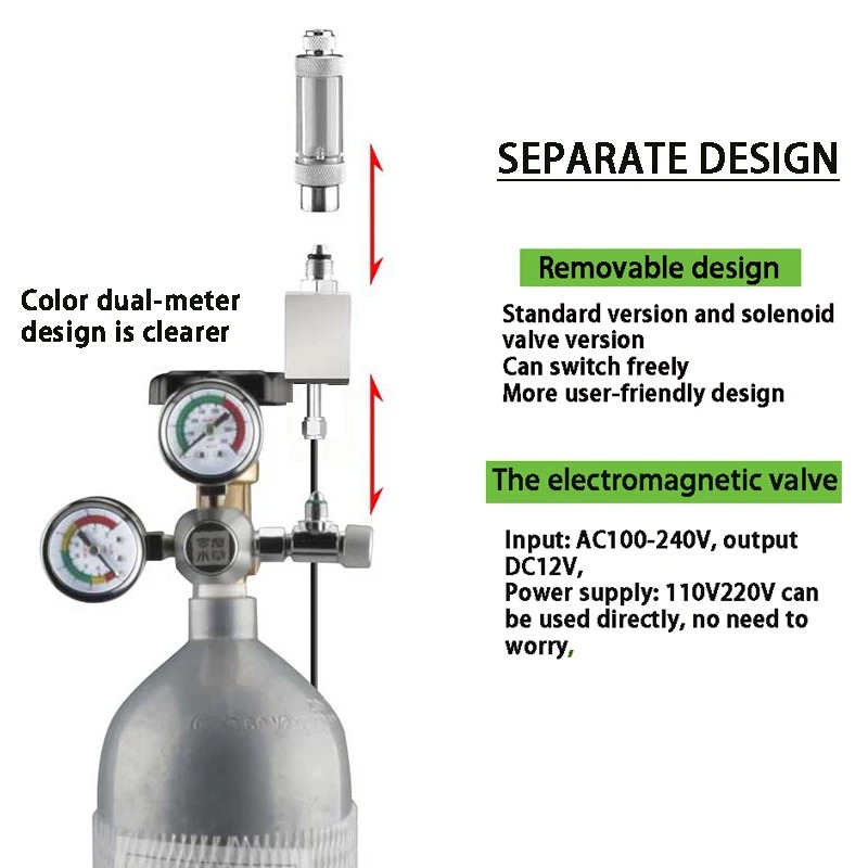 AC100-240V Aquarium CO2 Regula - Co2 Regulator Dual Stage 评论和价格