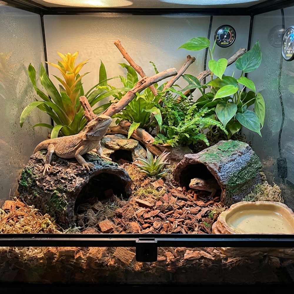 Simulation Reptile Hideout Hol - Aquarium Planted Tree 评论和价格
