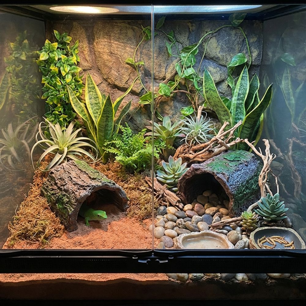 Simulation Reptile Hideout Hol - Aquarium Planted Tree 评论和价格