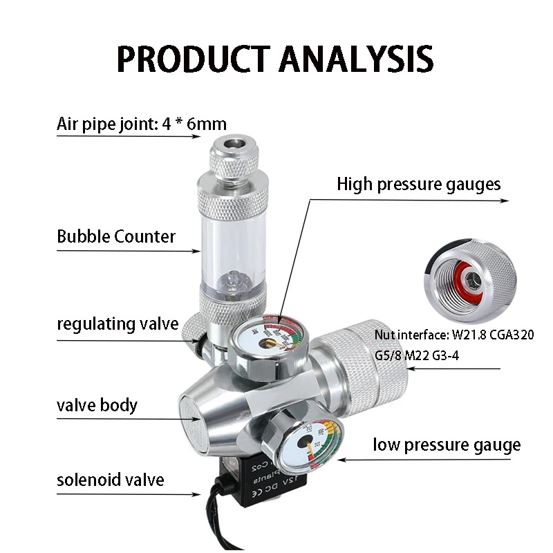 New DIY Aquarium CO2 Regulator - Co2 Regulator Dual Stage 评论和价格