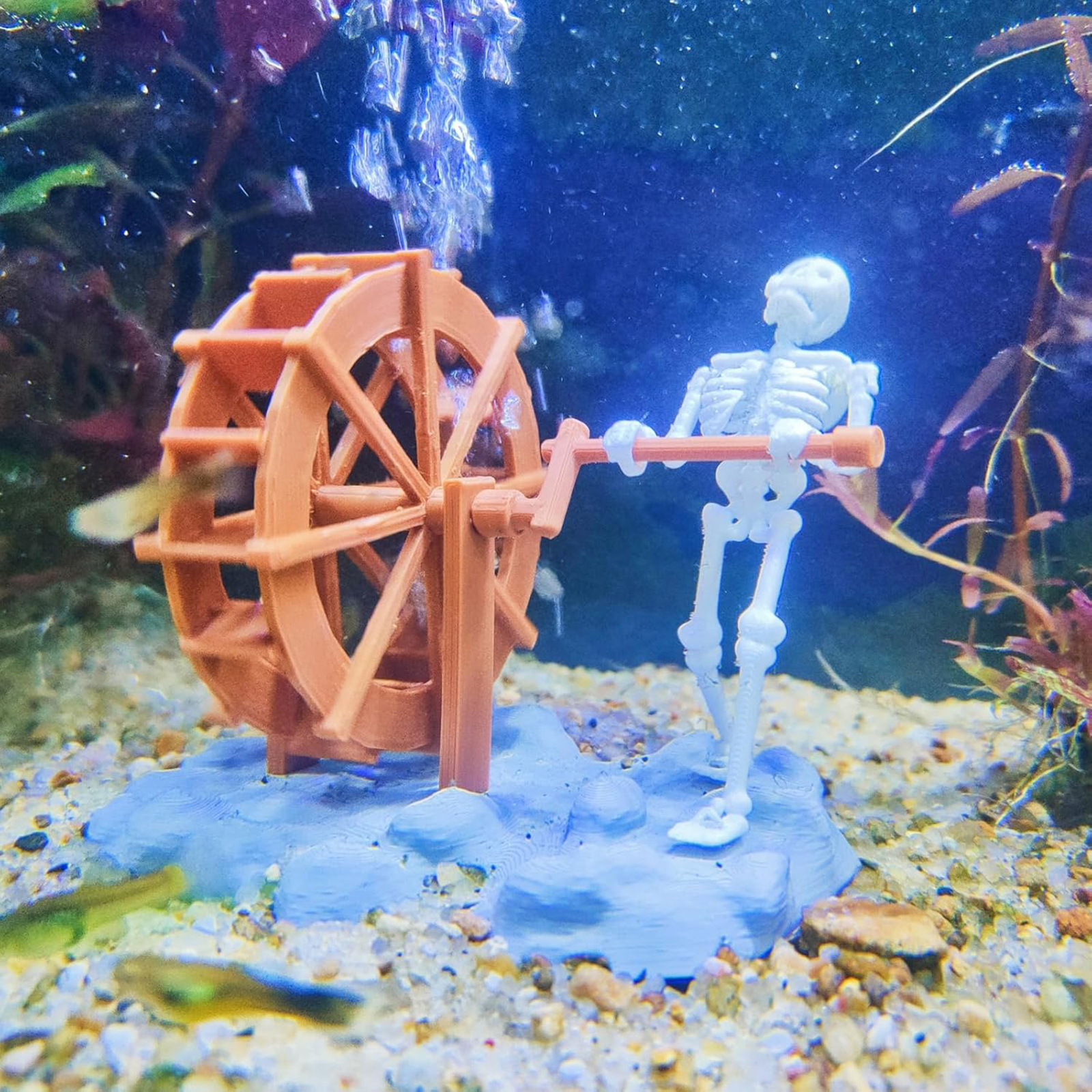 Skeleton Waterwheel Creative U - Aquarium Planting Ideas 评论和价格