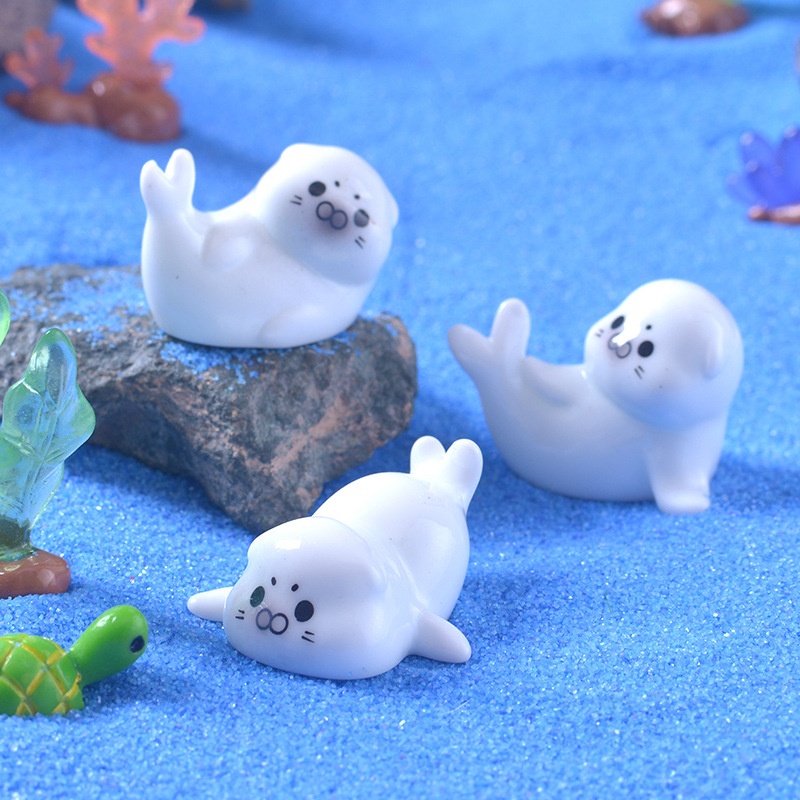 Mini Sea Lion Figurines for Mi - Aquarium Planting Ideas 评论和价格