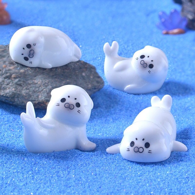 Mini Sea Lion Figurines for Mi - Aquarium Planting Ideas 评论和价格