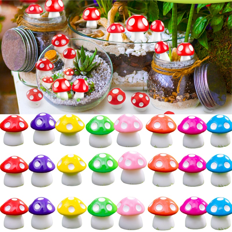 New 10-80PCS Mini Resin Mushro - Aquarium Planting Ideas 评论和价格